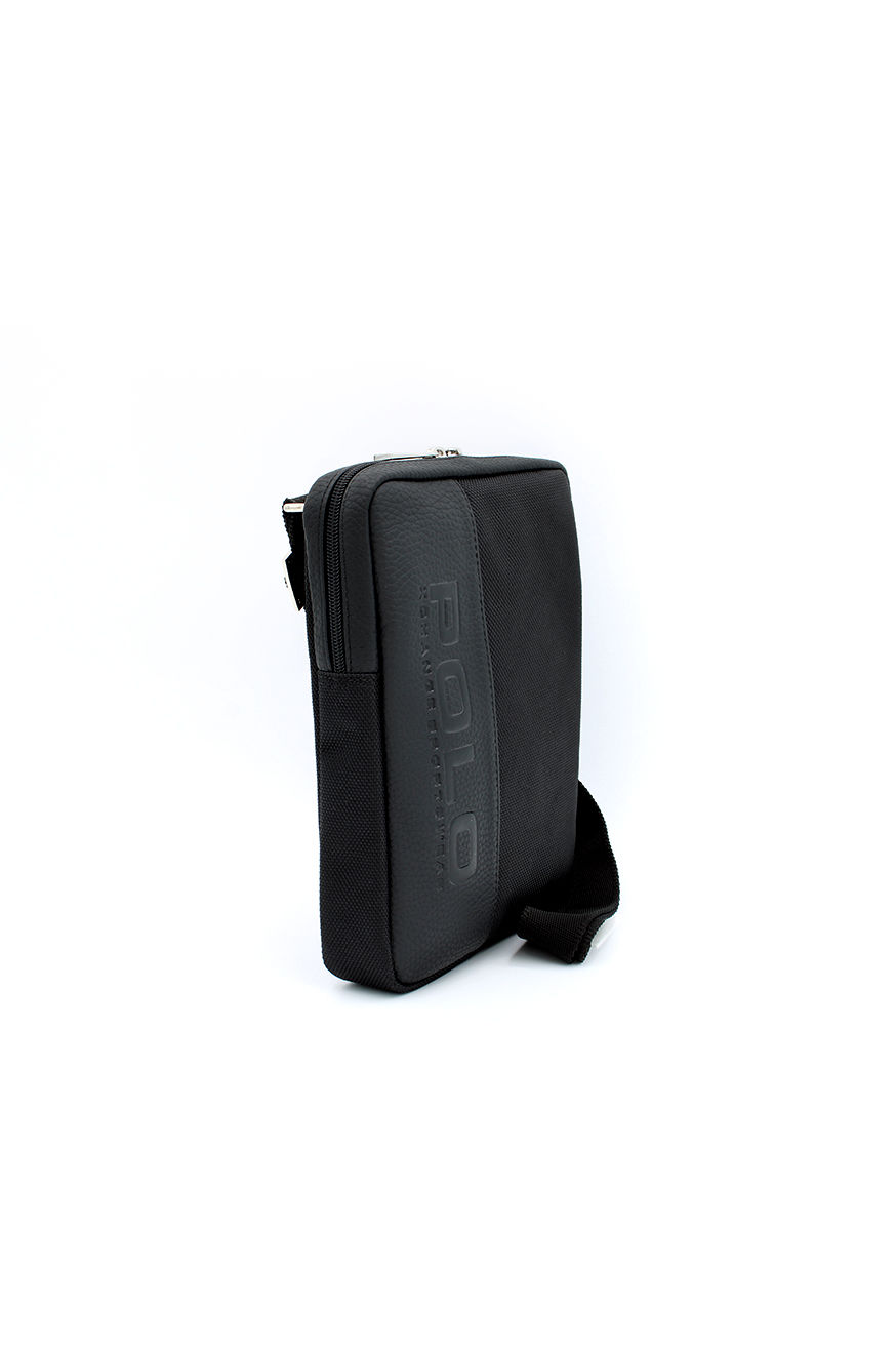 CRNA MUŠKA TORBA OD UMJETNE KOŽE I POLIESTERSKOG VLAKNA T.006/B - Slika 2